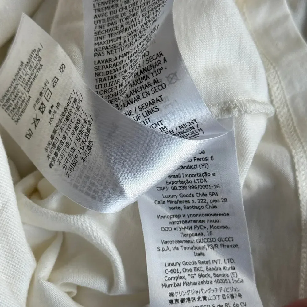 Gucci x Pikarar Angela Nguyen Interlocking G T-Shirt White Small 548334